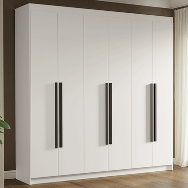 Closet Venus 6 Puertas 4 Cajones 2 Barrales Blanco
