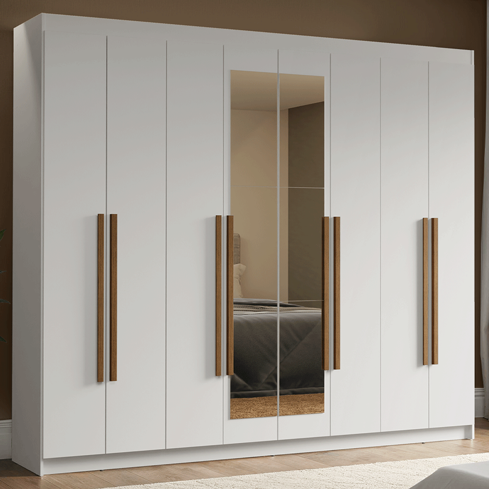 Closet Venus 8 Puertas 4 Cajones 2 Espejos Blanco