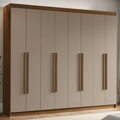 Closet Venus 8 Puertas 4 Cajones 2 Barrales MarrónCrema