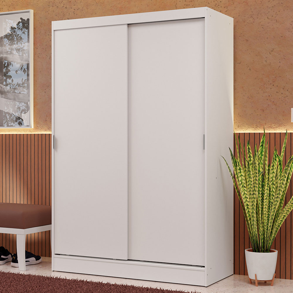 Closet Max 2 Puertas Corredizas 2 Cajones Blanco 183 cm x 119 cm x 54 cm