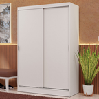 Closet Max 2 Puertas Corredizas 2 Cajones Blanco 183 cm x 119 cm x 54 cm