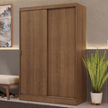 Closet Max 2 Puertas Corredizas 2 Cajones Marrón 183 cm x 119 cm x 54 cm
