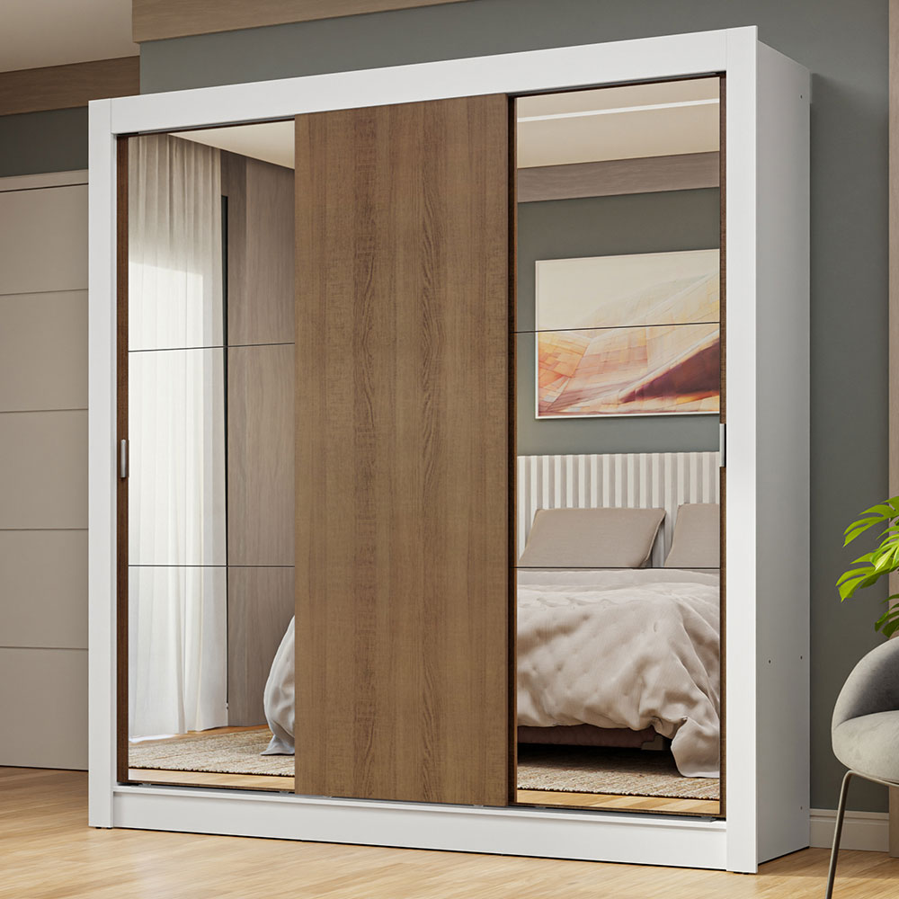 Closet Nobre 3 Puertas Corredizas 2 Espejos