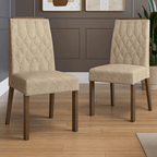 Kit 2 Sillas de Comedor Madesa 4256 con Borde Superior MarrónImperial
