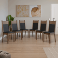 Kit con 6 Sillas de Comedor 4280 MarrónNegro