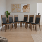 Kit con 6 Sillas de Comedor 4280 MarrónNegro