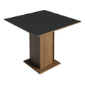Mesa de Comedor Cuadrada 4 Puestos de Madera Marrón/Negro Madesa