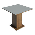 Mesa de Comedor Cuadrada 4 Puestos de Madera Marrón/Gris Madesa