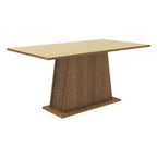 Mesa de Comedor Rectangular 6 Puestos de Madera Marrón/Crema Madesa