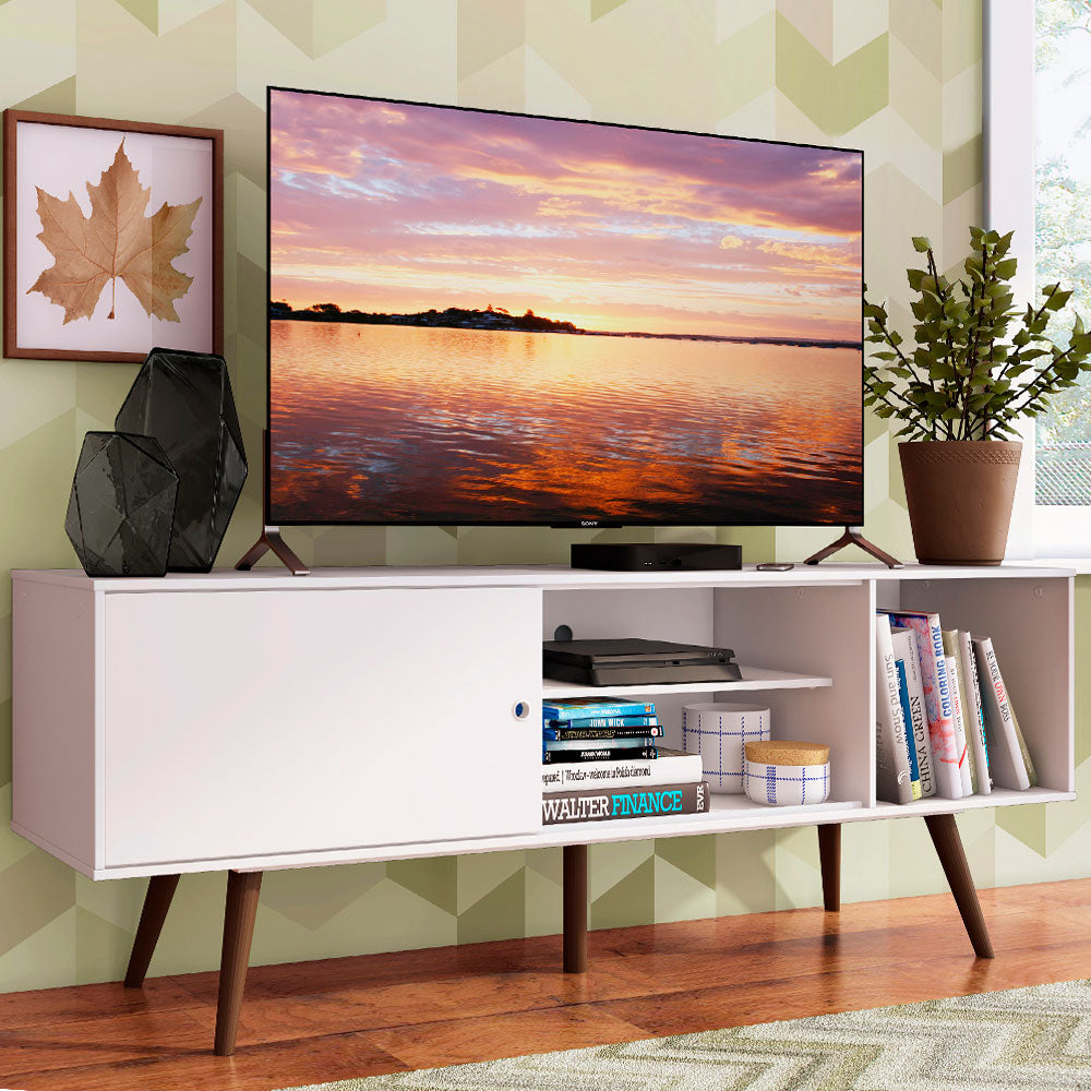 Centro de Entretenimiento Mesa para TV Cairo Hasta 65 Pulgadas - Blanco
