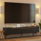 Centro de Entretenimiento Mesa para TV Doha Hasta 80 Pulgadas Negro