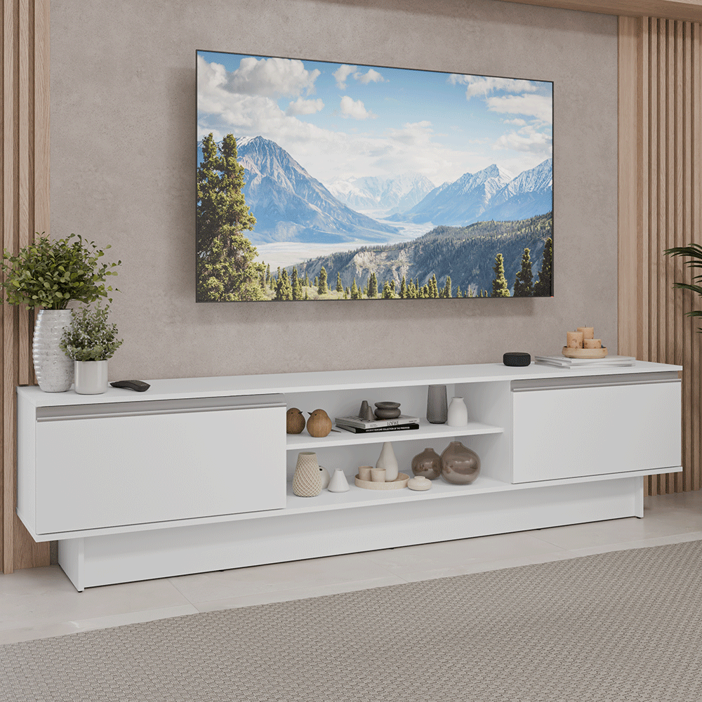 Centro de Entretenimiento Mesa para TV Glamy Hasta 80 Plgdas