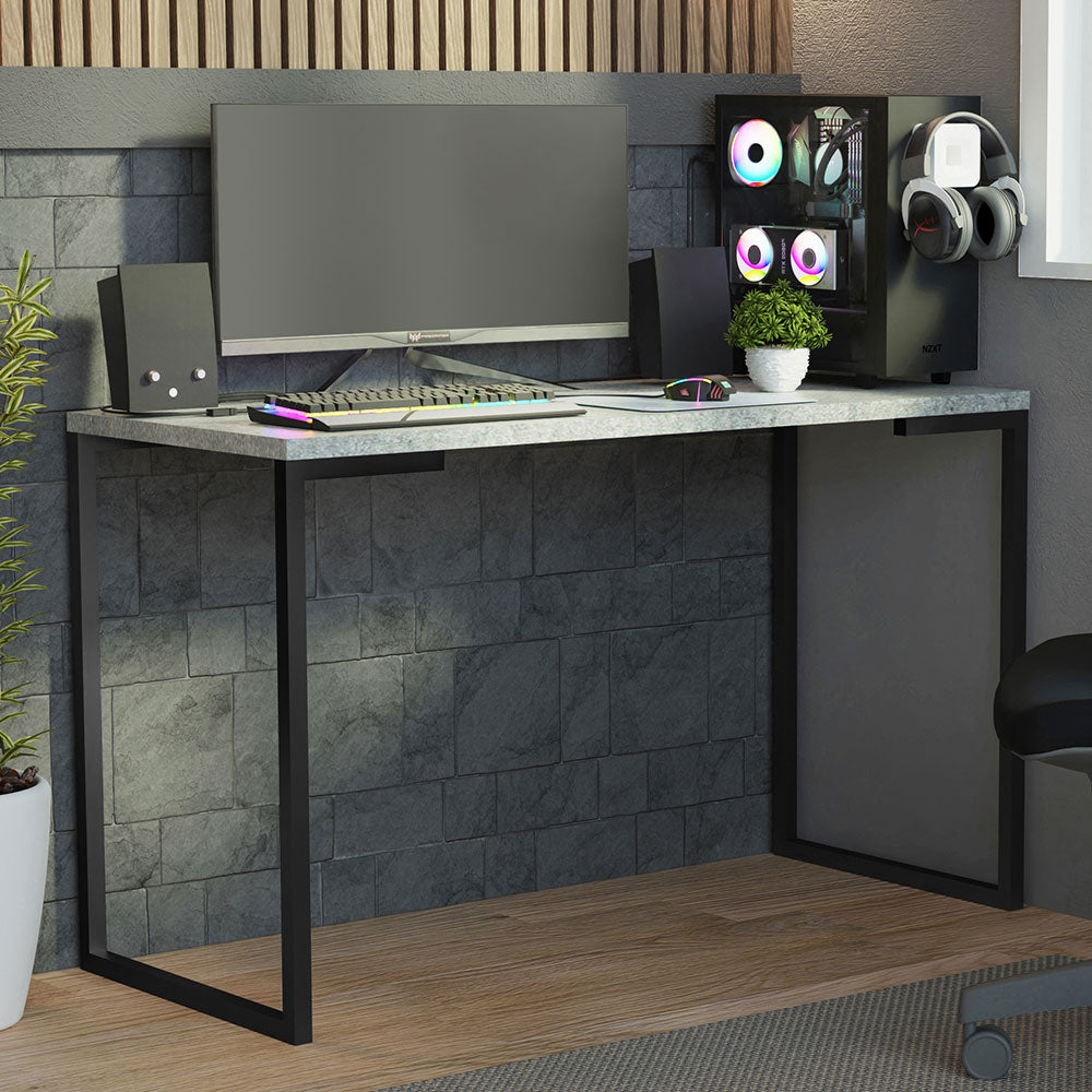 Escritorio de Oficina Industrial Madesa de 120 cm Gris