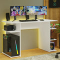 Escritorio Gamer Moderno para PC y Consola 9424 Blanco