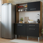 Mueble de Cocina Compacta Life 120 cm Marrón/Negro Madesa