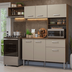 Mueble de Cocina Compacta Aura 2.00 Metros MarrónCrema