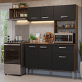Mueble de Cocina Compacta Aura 2.00 Metros MarrónNegro