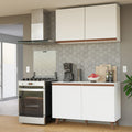 Kit Mueble de Cocina Superior y Mueble Bajo Reims 1.20 m Blanco