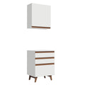 Kit Mueble de Cocina Superior y Mueble Bajo Reims 60 cm Blanco