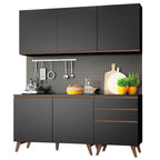 Cocina Integral Reims 1.80 m con Encimera Negro 80