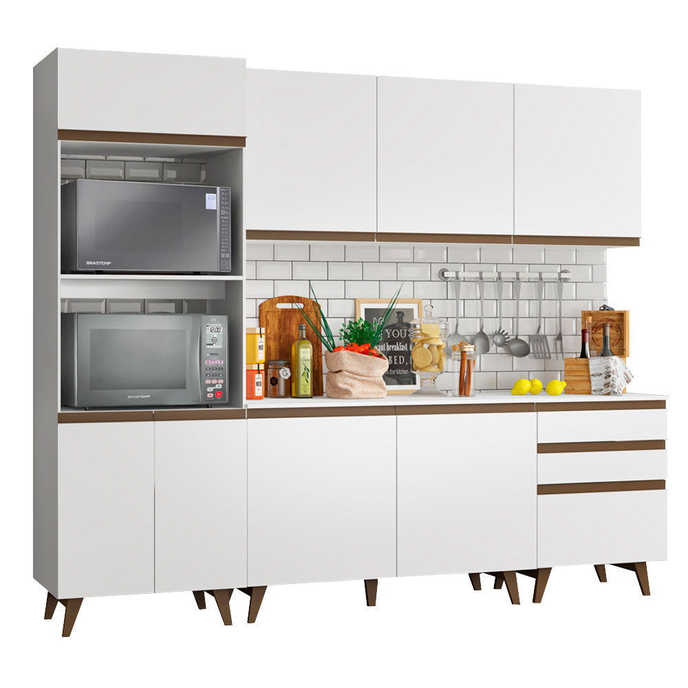 Cocina Integral Reims 2.50 m con Encimera Blanco
