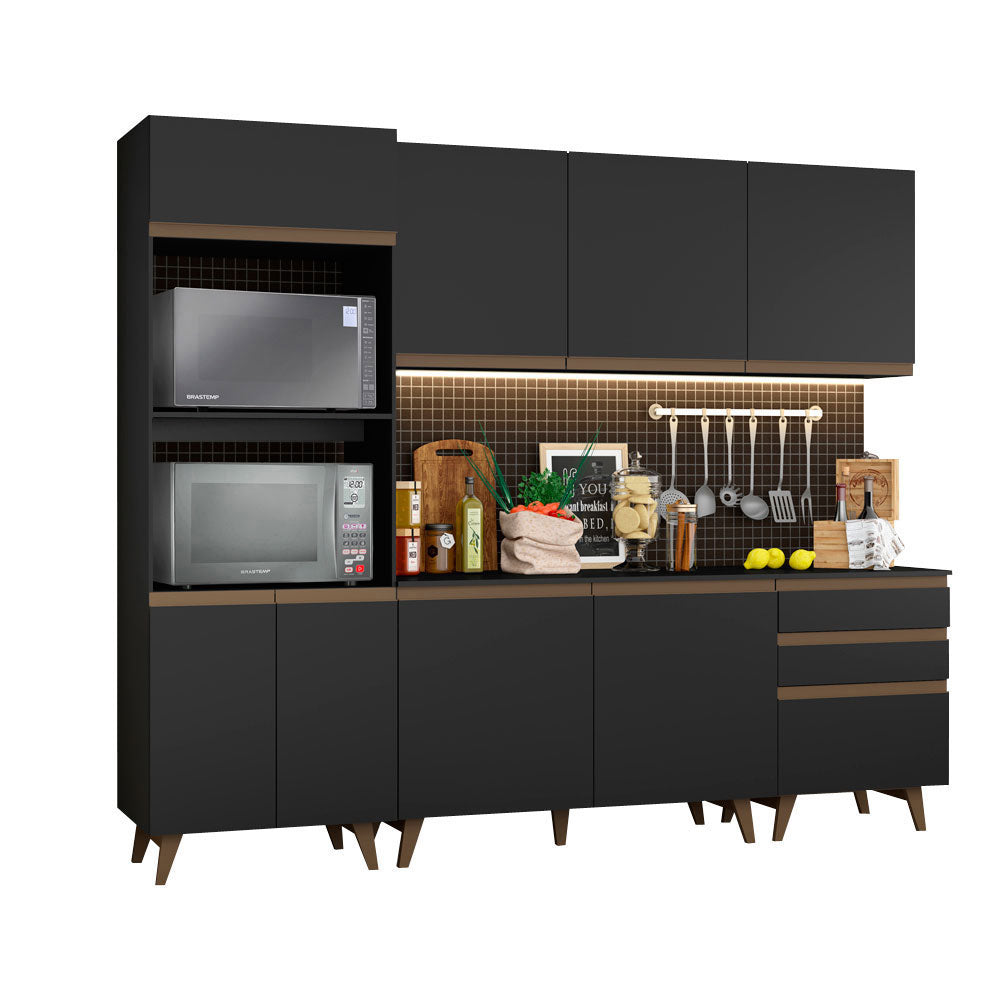 Cocina Integral Reims 2.50 m con Encimera Negro