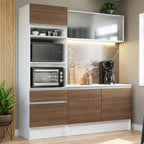 Cocina Integral Topazio 1.80 m con Encimera Blanco/Marrón
