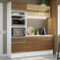 Cocina Integral Diamante 180 cm con Encimera Blanco/Marrón Madesa