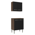Kit Mueble de Cocina Superior y Mueble Bajo Emilly 64 cm