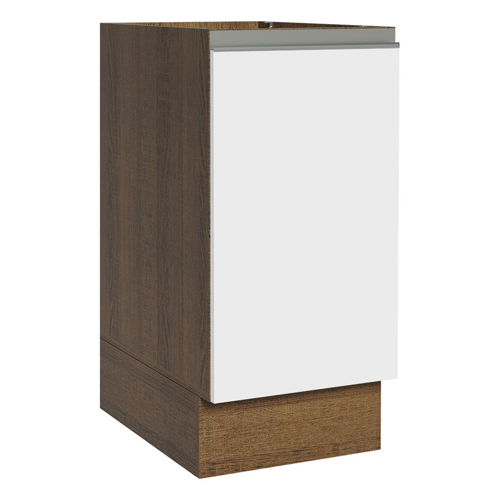 Mueble de Cocina Bajo Glamy 1 Puerta 35 cm x 60 cm sin Encimera Marrón/Blanco