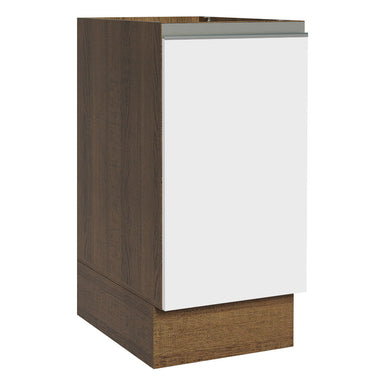Mueble de Cocina Bajo Glamy 1 Puerta 35 cm x 60 cm sin Encimera Marrón/Blanco