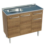 Mueble de Cocina Emilly 1.05 m con Mesón de Acero