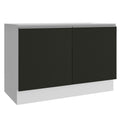 Mueble de Cocina Bajo Glamy 1.20 Metros 2 Puertas Blanco/Negro