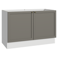 Mueble de Cocina Bajo Vik 1.20 Metros 2 Puertas Blanco/Gris
