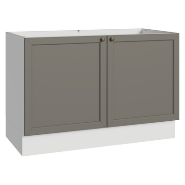Mueble de Cocina Bajo Vik 1.20 Metros 2 Puertas Blanco/Gris