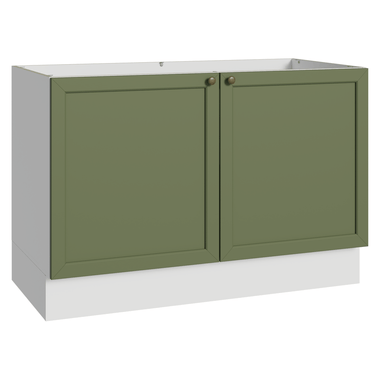 Mueble de Cocina Bajo Vik 1.20 Metros 2 Puertas Blanco/Verde