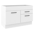 Mueble de Cocina Bajo Agata 1.20 m 1 Puerta 2 Cajones Blanco