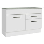 Mueble de Cocina Bajo Agata 1.20 m 1 Puerta 2 Cajones con Encimera Blanco