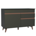 Mueble de Cocina Bajo Reims 1.20 m 2 Puertas 1 Cajón con Encimera Negro