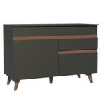 Mueble de Cocina Bajo Reims 1.20 m 2 Puertas 1 Cajón con Encimera Negro