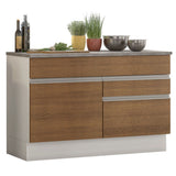 Mueble de Cocina Bajo Glamy 1.20 m 1 Puerta 2 Cajones con Encimera