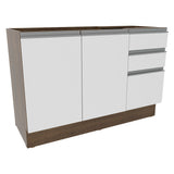 Mueble de Cocina Bajo Glamy 1.20 m 2 Puertas 3 Cajones