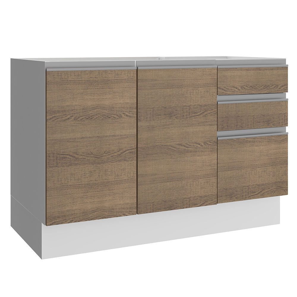 Mueble de Cocina Bajo Glamy 1.20 m 2 Puertas 3 Cajones