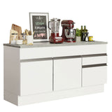 Mueble de Cocina Bajo Glamy 1.50 m 2 Puertas 2 Cajones con Encimera