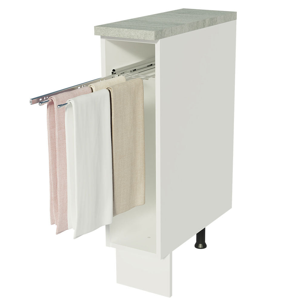 Mueble de Cocina Bajo Portapaños Glamy y Agata 20 cm Blanco