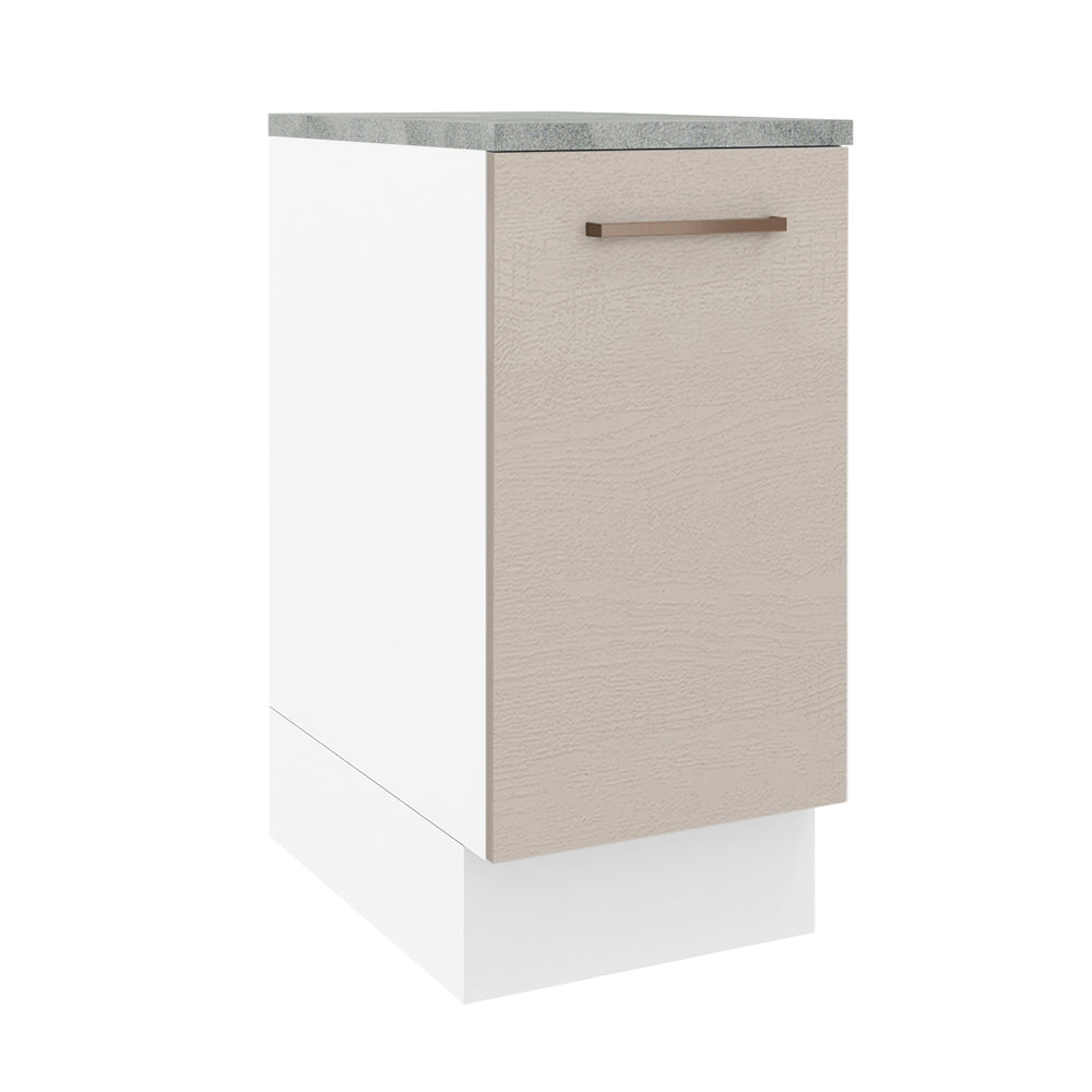 Mueble de Cocina Bajo Agata 35 cm 1 Puerta Blanco/Crema