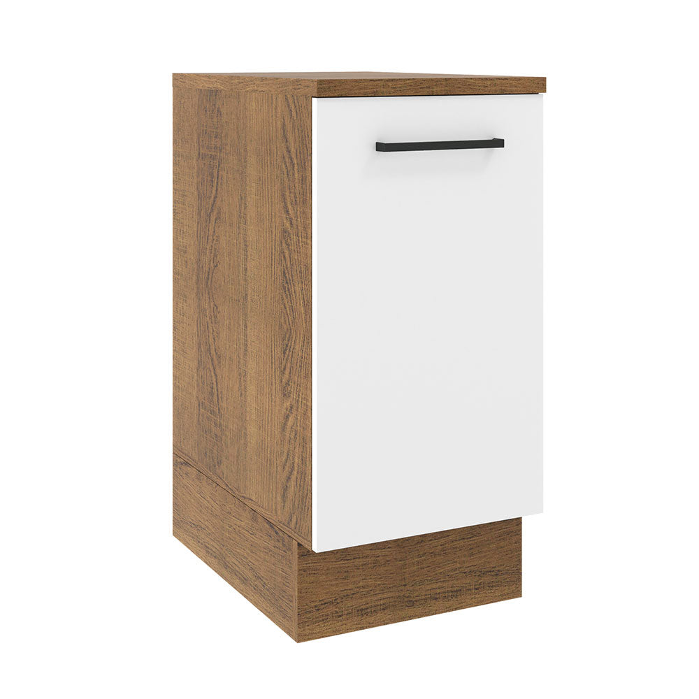 Mueble de Cocina Bajo Agata 35 cm 1 Puerta Marrón/Blanco