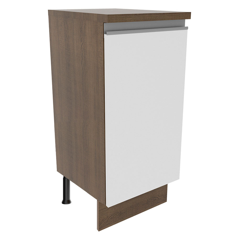 Mueble de Cocina Bajo Glamy 35 cm 1 Puerta Marrón/Blanco