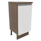 Mueble de Cocina Bajo Glamy 35 cm 1 Puerta Marrón/Blanco
