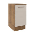 Mueble de Cocina Bajo Agata 35 cm 1 Puerta Marrón/Crema